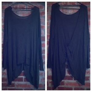 FREE PEOPLE HACCI TWIST BACK ASYMMETRICAL SWEATER